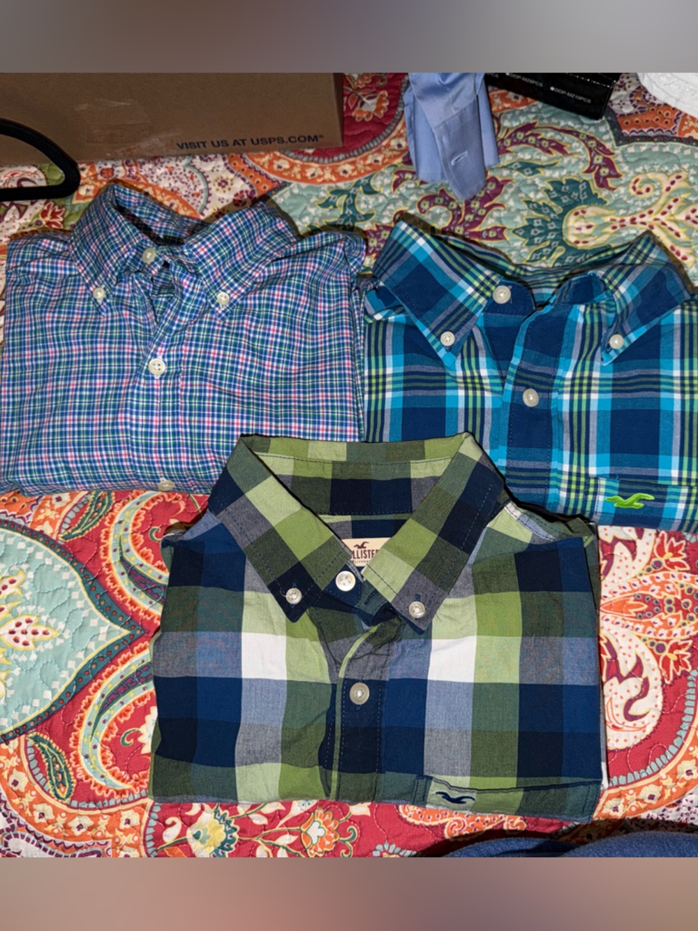 Hollister and Polo Ralph Lauren Plaid Button-Up Shirts